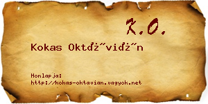 Kokas Oktávián névjegykártya